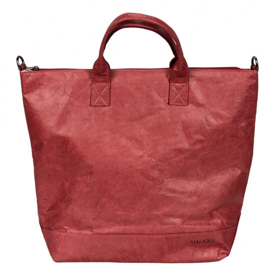 Malique Waxed Paperbag shopper rood 1053 - 4001436