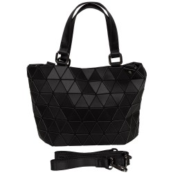 Malique Geometrical handtas klein mat zwart 857 - 4001260