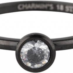 Charmins ring black steel stylisch bright maat 18 R491 - 4002212